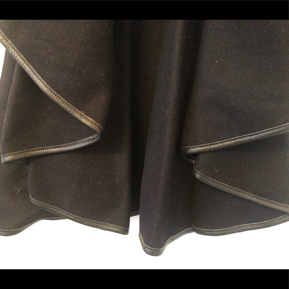 New Roots womens wool circle outer vest coat jacket S black midnight blue Small - Picture 4 of 6